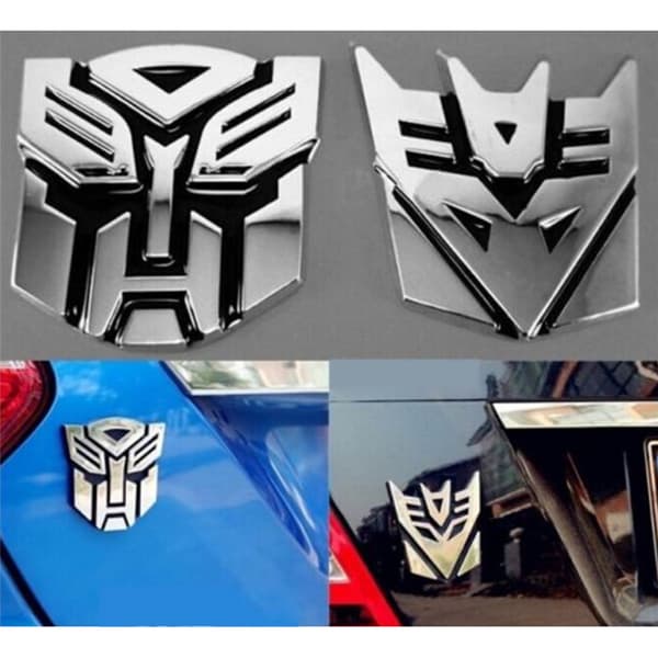 3D Logo Protector Autobot Transformers Tunnus Merkki Grafiikka De Hopea[NX] Silver 8.5×8.5×0.5CM