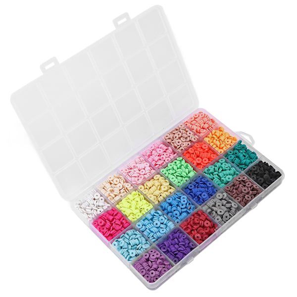 Clay Bead Kit 24 färger Lätt vattentät DIY Intressant Attraktivt dekorativt armband Tillbehör för present