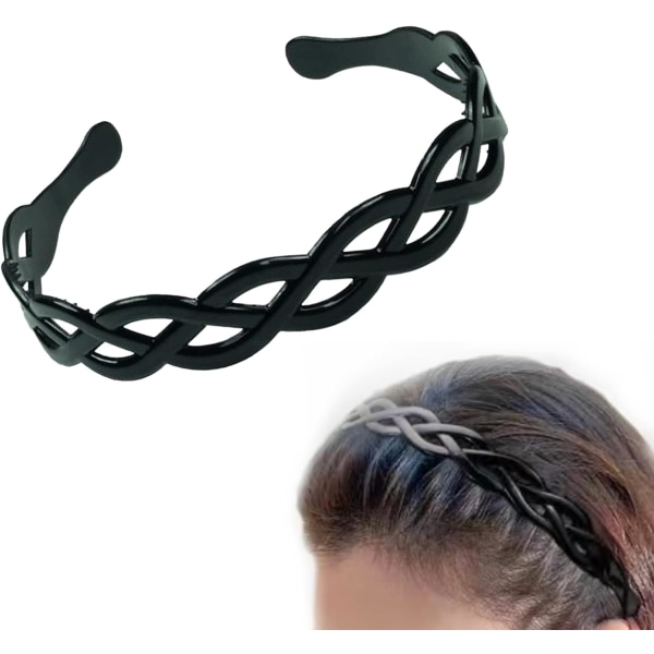 1kpl metalliset päänauhat Unisex urheilulliset päänauhatarvikkeet naisille ja miehille - musta
