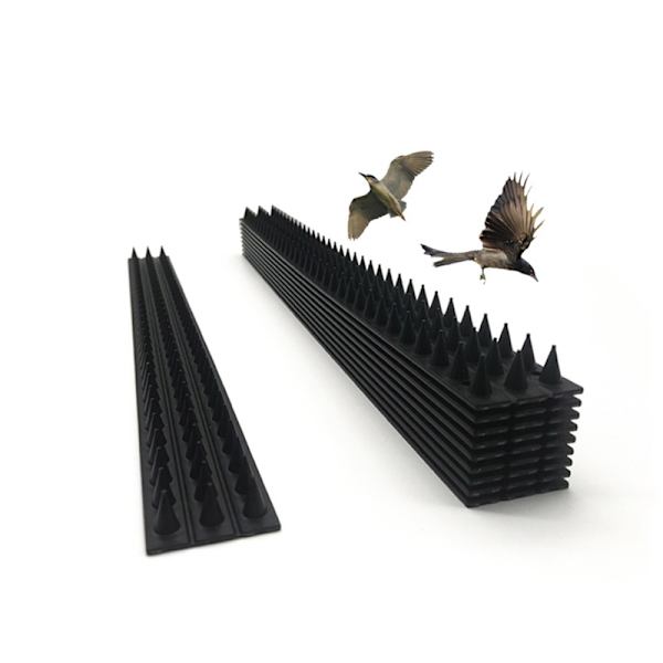 10 st Plast Fågel Spikes Hög flexibilitet Anti Thief Säkerhet Stängsel Spikes för vägg Svart