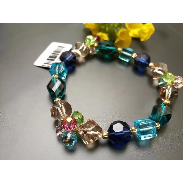 50 stk 4 mm glas krystal firkantede kube perler gør det selv smykker gør mix farve
