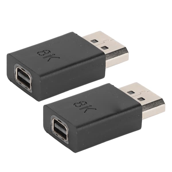 2 stk. DP han til MINI DP hun adapter høj opløsning 8K 2 tilstande Lille bærbar Let Displayport Kabelkonverter