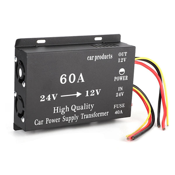 720W 60A 24V til 12V Bil DC Strøm Elektrisk Buck Transformer Konverter Adapter