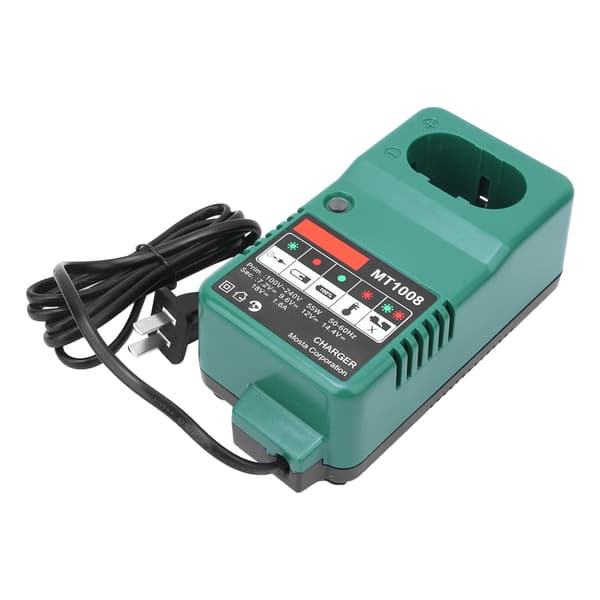 MT1008 Universal elektrisk drillbatterilader 7,2/9,6/12/14,4/18V US-plugg 110-240V