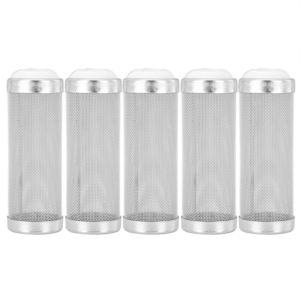 5 stk rustfrit stål akvariefilter Indløb Indløb Mesh kurv Rejeskydd (12mm)