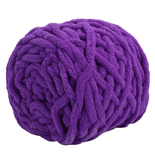 Enkel tjock isremsa Garn Nål Stickning vävd filt Slipper Line (lila)