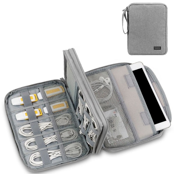1 stk Travel Electronics Organizer Bærbar Kabel Organizer Bag for Oppbevaring Elektronisk tilbehør Veske for ledning, telefon, lader, flash-stasjon
