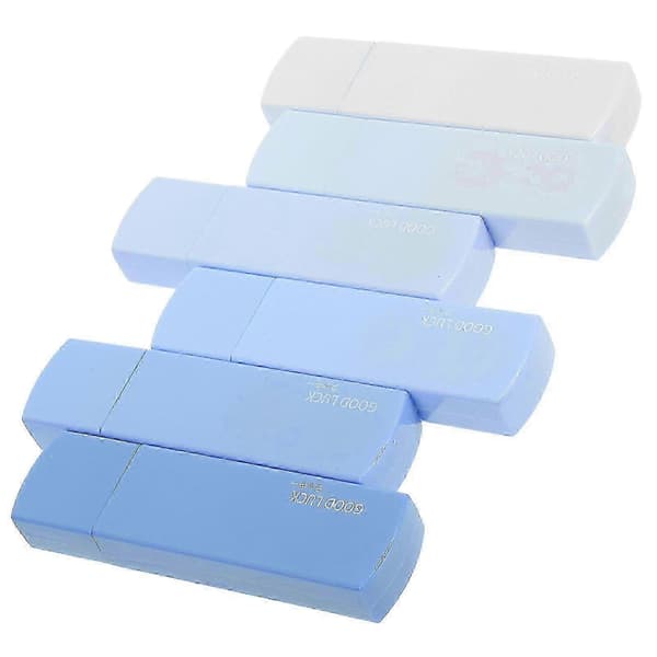 Estetiska kontorsmaterial Pappersskydd Skolmaterial 6 st Blue 8.30X3.50X1.50CM