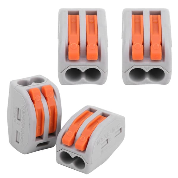 100 stk. Push Wire Kabeltilkobling Quick Connect Line Terminal Blocks Parallell Enhet PCT-212