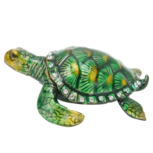 Turtle Trinket Staty zinklegering Små smycken Förvaringslåda Container Collection Hemprydnad