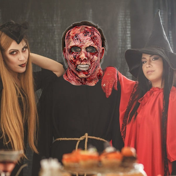 Halloween-kauhuelokuva Luuranko Kasvomaski Pelottava Lateksikasvomaski Pelottava Halloween-asu rekvisiitta Juhlakoriste