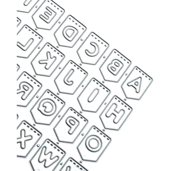 Metalskærematricer med 26 bogstaver til scrapbog, kortfremstilling
