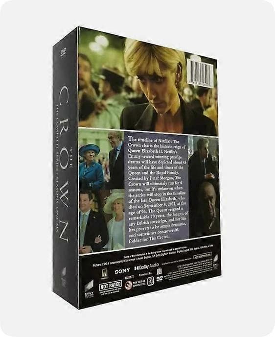 【NX】The Crown Sæsoner 1-6 Samling [DVD, 24-disc, Boxed] kun på engelsk