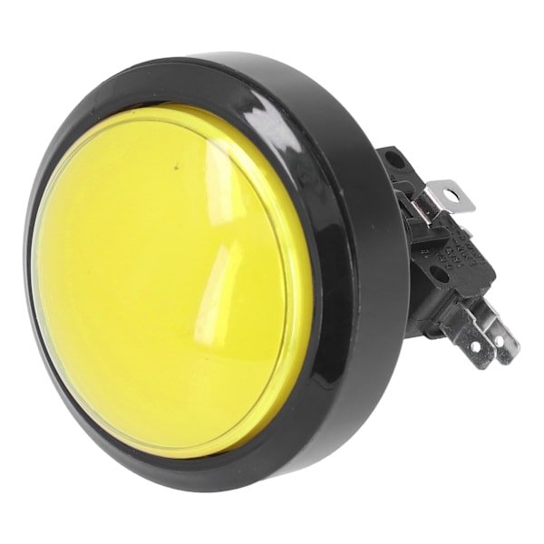 60 mm stor konvex knapp 2-fotsomkopplarknapp med LED-ljus för Crane Machine Game Console Gul
