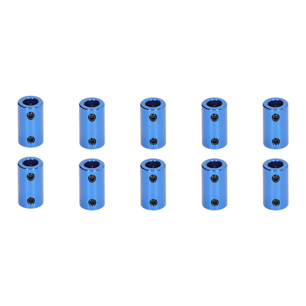 10 stk Akselkobling Trinmotor Kobling 14mm Diameter 25mm Længde Ledkontakt 5x8mm / 0.2x0.31in Blå