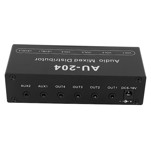 Stereo Audio Splitter Box Mini Forforsterker Hodetelefonforsterker 2 Veis Inngang 4 Veis Utgang 3,5 mm