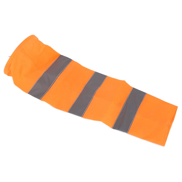 Reflekterende Vejr Vindstrømpe Vindretningsindikator til Udendørs Lufthavn Farm Have Parker Orange60CM