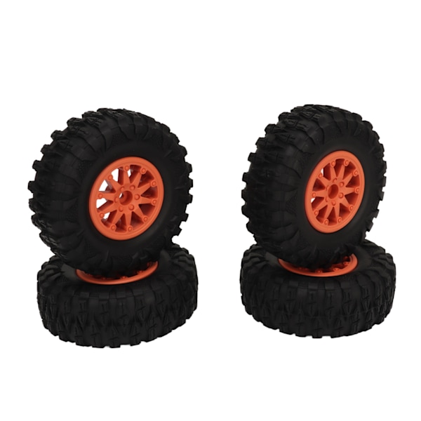 4 st 2,2 tum RC Crawler Däck med Nylon Triangulär Nav RC Bil Däck för Axial SCX10 90046 för Traxxas för Redcat GEN8 Orange