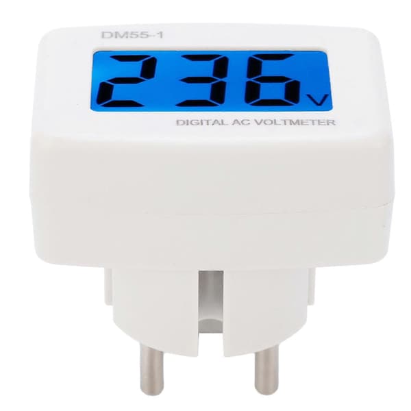 Digital AC-spændingsmåler Husholdningsstrøm Energi Voltmeter Amperemeter DM55-1 EU-stik AC80-300V