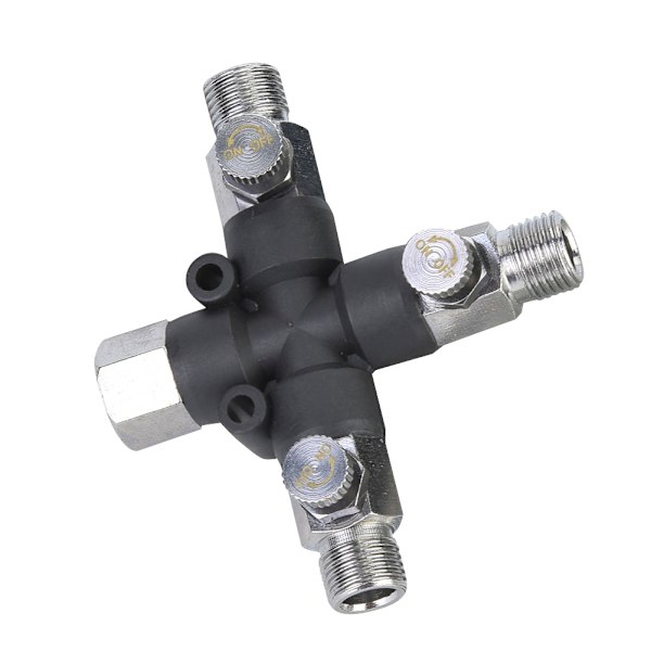 1/8 trevejs justerbar metal luftledningssplitter Airbrush Fitting Tilbehør