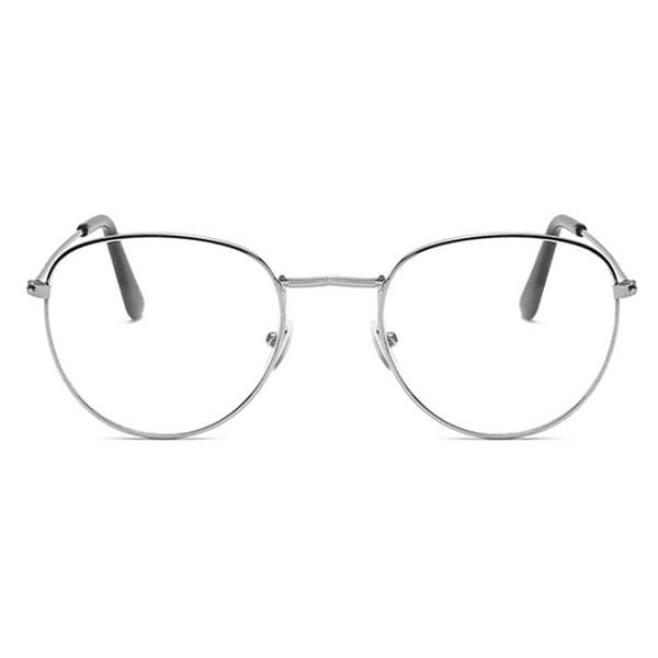 【NX】Runda glasögon utan recept silver silver