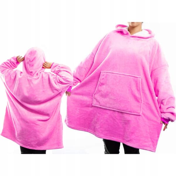 Slim Oversize 2-i-1 Teddy Rosa - Veerk Xxl