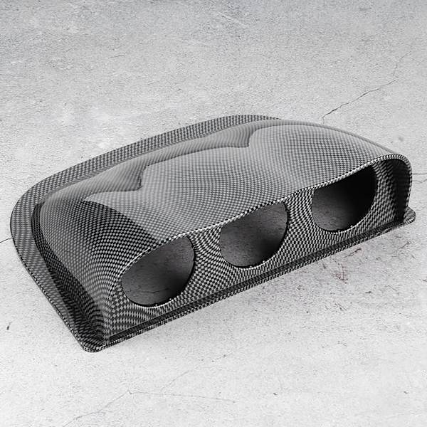 2in Triple Dash Gauge Pod 3-hulls instrumentpanel Måler Monteringsbrakett Universelt biltilbehør Karbonfiberstil