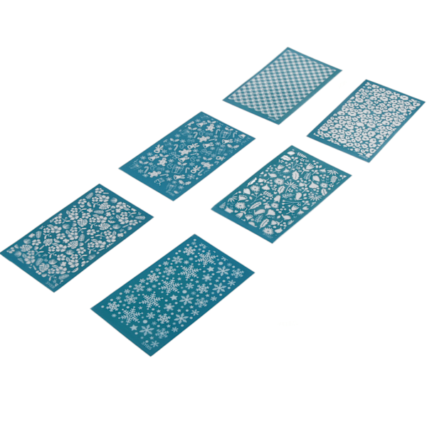 6 stk. Polymerleire Silkescreentrykk Stensiler Leiretrykk Maler Holdbar DIY Leire Silkescreentrykk Sett