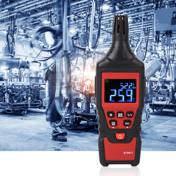ST6817 Håndholdt LCD Digital Hygro Termometer Temperatur Fugtighedsmåler Måler