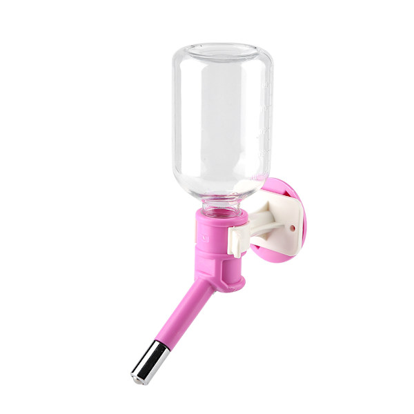 Hængende Vandflaskehoved Fontæne Bærbar Katte Vanddispenser (S 250ml Rosa)