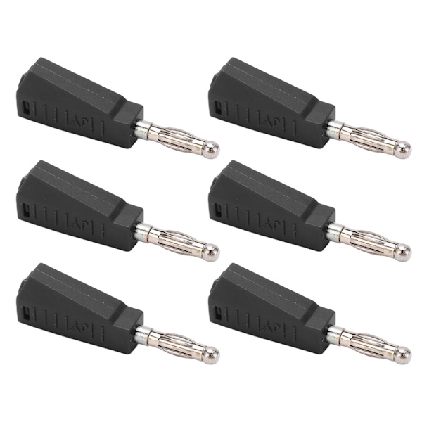 20 stk Bananplugg 4 mm/0,16 tom Lav signaloverføringsforlust Stabil strøm Kompakt Bekvem elektrisk kontakt Sort