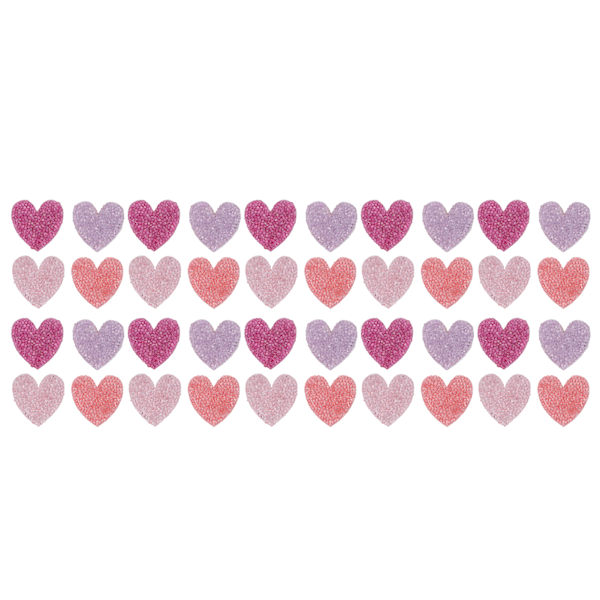 40 stk. Hjerteformede Rhinestone Patches Moderigtige Skinnende Multipurpose DIY Stryge-patches til Tøj Sko Hatte
