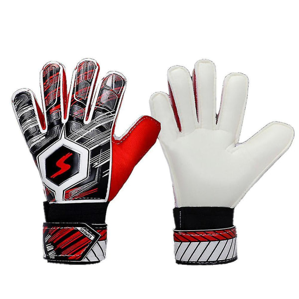 Nuorten jalkapallomaalivahdin hanskat, joissa sormisuojat ja kaksoisranteen suojaus Red 6