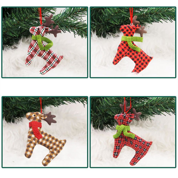 4 stk Ornamenter til juletræsfigurer Ornamenter til juletræsophængning