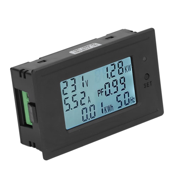 LCD digital display Spänning Ström Effektmätare Elmonitor Voltmeter Amperemeter DC6‑200V