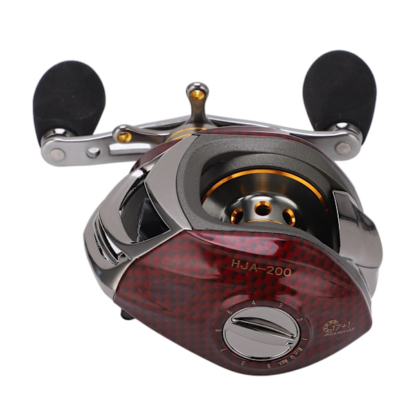 Baitcasting-kela Metal Dual Brake Baitcast Kalastuskelan Magneettinen jarrujärjestelmä kalastusvavan Oikean käden kela