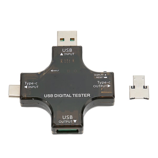 USB-C Jännitevirranmittauslaite LCD-näyttö Korkea tarkkuus USB Type C Micro USB Värillinen testaaja 3,6‑32V 0‑5,1A