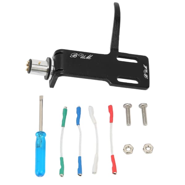 Fonograf pladespiller Headshell aluminiumlegering Headshell patronholder kompatibel med pladespiller sort