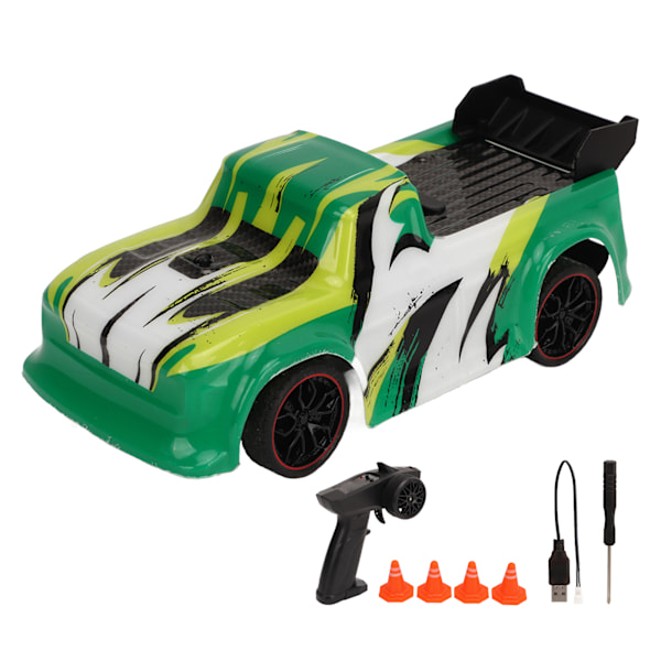 1/30 2.4G Nopea RC-auto 80m Ohjaus Etäisyys 20km/h Huippunopeus Pitkä Käyttöaika Kilpa-auto Vihreä