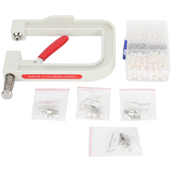 Pearl Setting Hand Press Machine Kit DIY Kläder Hatt Skor Dekoration Handgjorda tillbehör