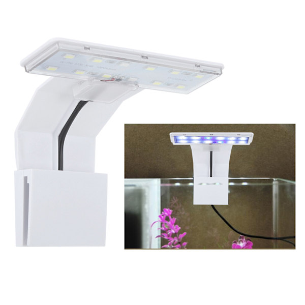5W Akvarium LED Vandplanter Let Akvarium Effektiv Energibesparende Clip-On Belysning Lampe EU-stik 100-220V