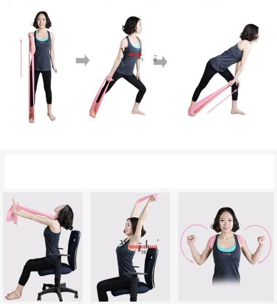 【NX】Träningsband - Gummiband kompatibla med stretching och mångsidiga Blå blue