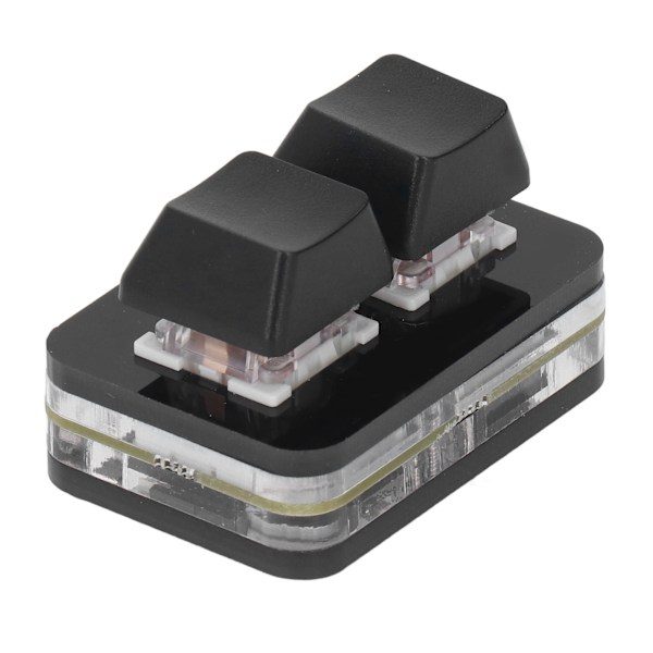 2 tangenter Röd Switch Tangentbord Mini USB Mekanisk Tangentbord för Rytmspel Kopiera Klistra Funktion Svart
