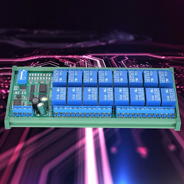 12V 6-kanals RS485-relä PLC elektrisk expansionsmodul för RTU-protokollfjärrkontroll R4D3B16-R med DIN-skena låda