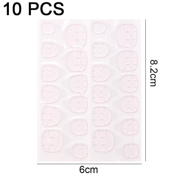 Tunn ventilerande självhäftande etikett Fake Nagellim Sticker Super Sticky Dubbelsidig spets (gelégel) Flexibel för akryl Fake Nails Manikyrtejp