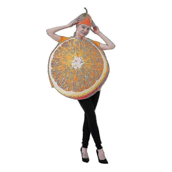 Sjov Halloween-appelsinfrugtkostume til voksne