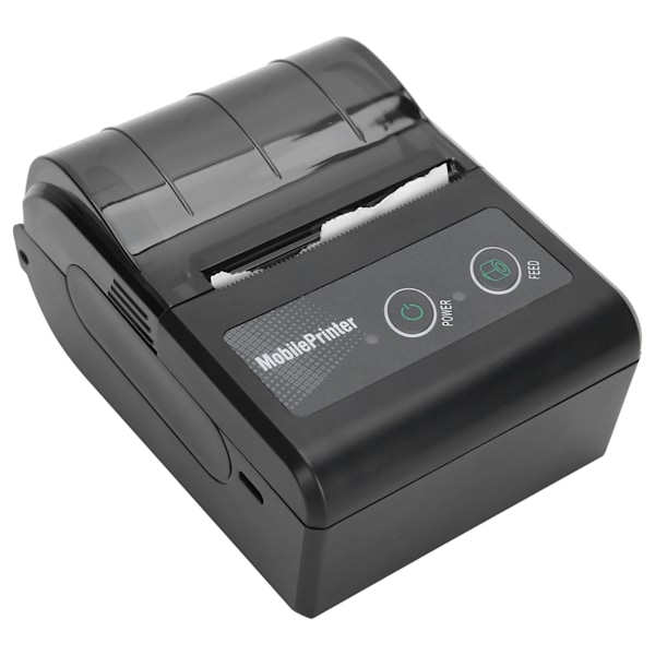 Bluetooth termisk kvittoskrivare Bärbar Ticket Pass Bill Mini Label Machine 100‑240VUS Plugg