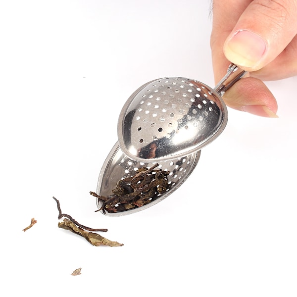Rustfritt stål løs te-infuser blad sil filter diffuser urte krydder vanndråpe pincher