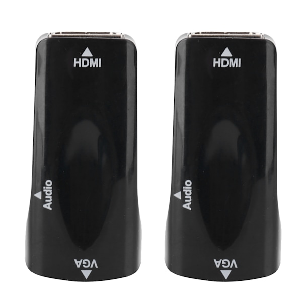 2st 1080P Videokonverter HDMI Hona till VGA Hona med 3,5mm Ljudutgångskabel för Laptop Mobiltelefon