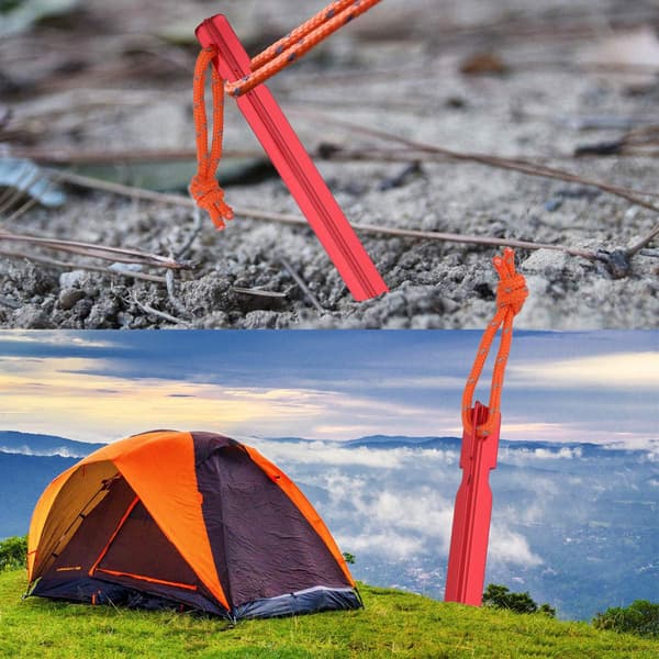 Teltplugger, 18 cm campingteltplugger med oppbevaringspose, 12-pakning